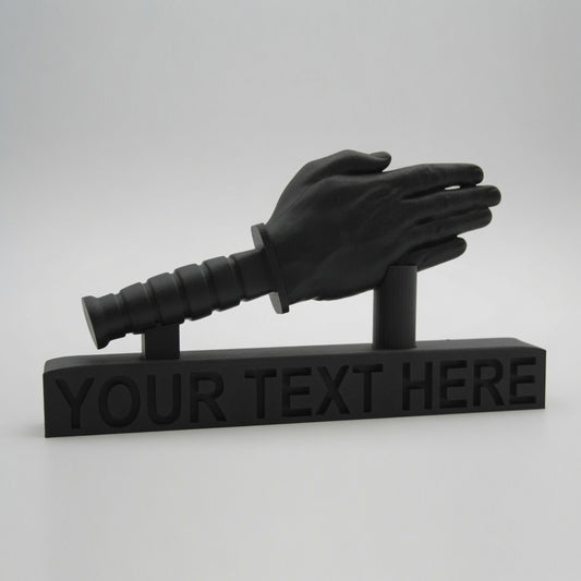 Non-Bladed Knife Hand Desk Collectible