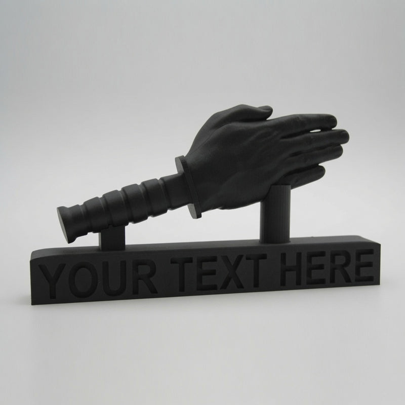 Non-Bladed Knife Hand Desk Collectible